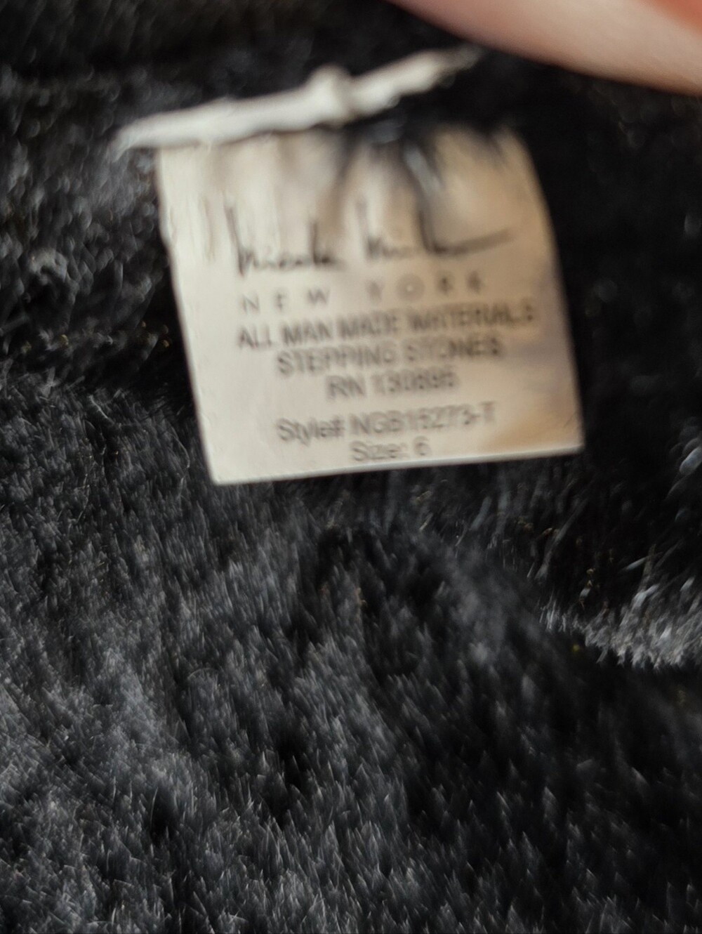 Nicole Miller New York Toddler Sz 6 Faux Buckle & Fur Boots Full Zip- Black - Picture 4 of 5